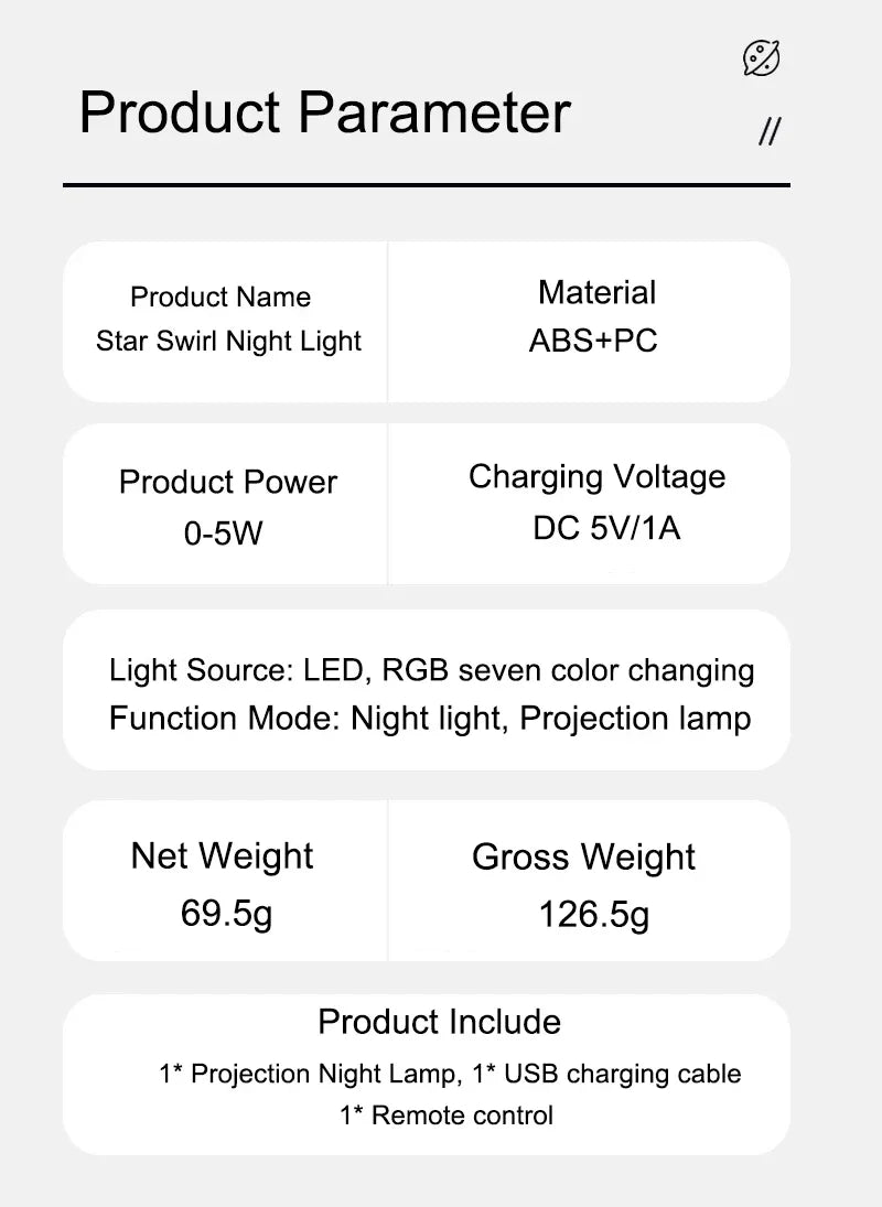 Lampe de Nuit LED Galaxy